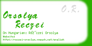 orsolya reczei business card